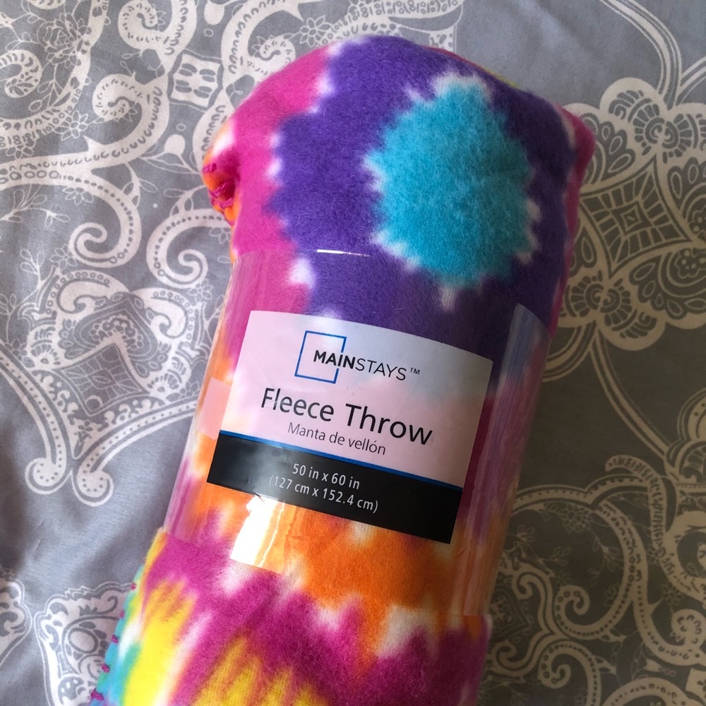 Tie-Dye Fleece Throw